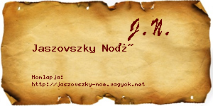 Jaszovszky Noé névjegykártya